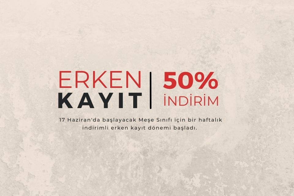 ERKENKAYIT koduyla %50 indirim kazan!.